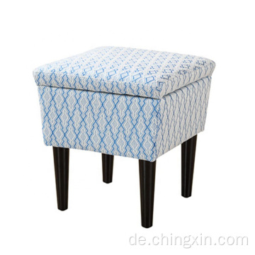 Blauer Freizeit-Stoffhocker-Osman-Wohnzimmer-Set